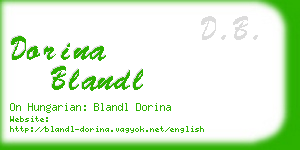 dorina blandl business card